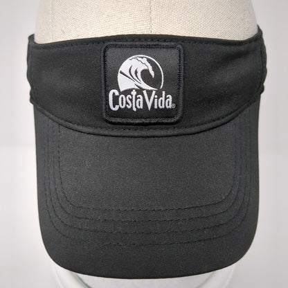 Costa Vida Patch Snapback Sun Visor Hat Black One Size Adjustable