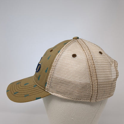 Idaho Trees Snapback Mesh Back Trucker Hat Tan One Size Legacy 6 Panel