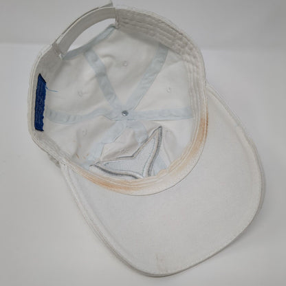 Alaska Humpback Whale Tail Strapback Hat White OSFA Embroidered 6 Panel