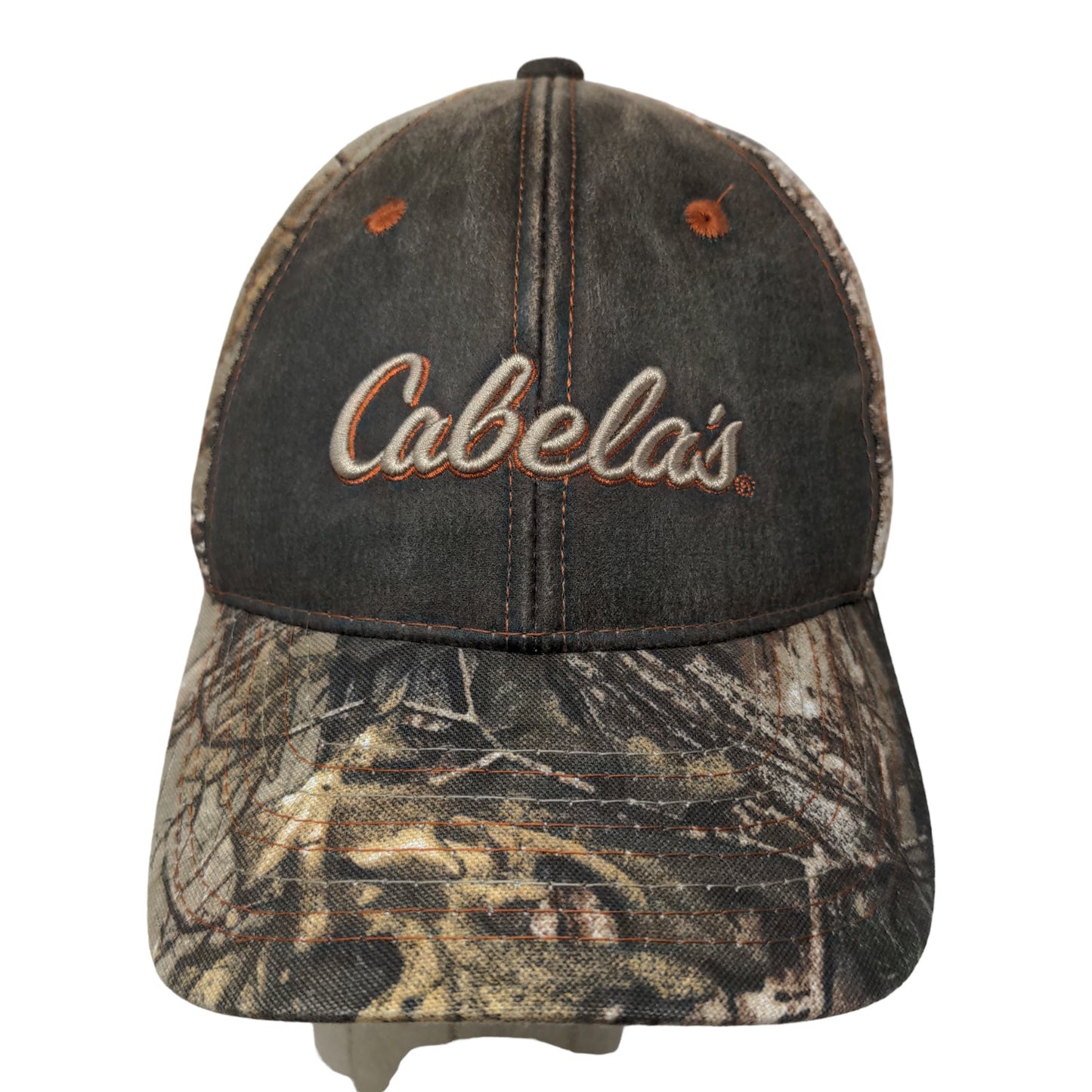 Cabela's Men's Strapback Camo Hat Size OSFM Embroidered Logo