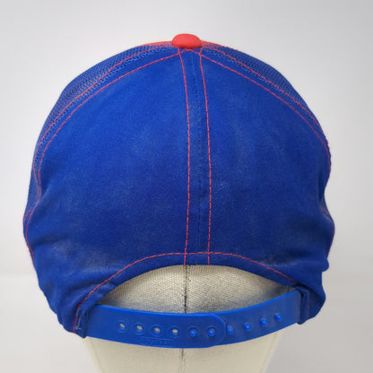 Young An Trucker Hat Blue Vintage Rupp's Trucking Excavation Mesh Snapback Logo