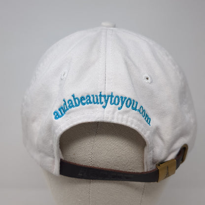 Andabeautytoyou Slideback Baseball Cap White OS Adjustable Embroidered Adams