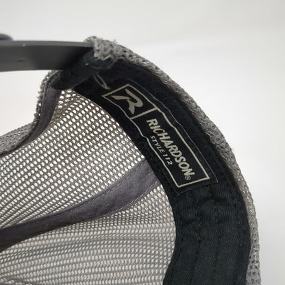 Richardson Trucker Hat Black One Size Leatherman Multi-Tool Patch Mesh Back