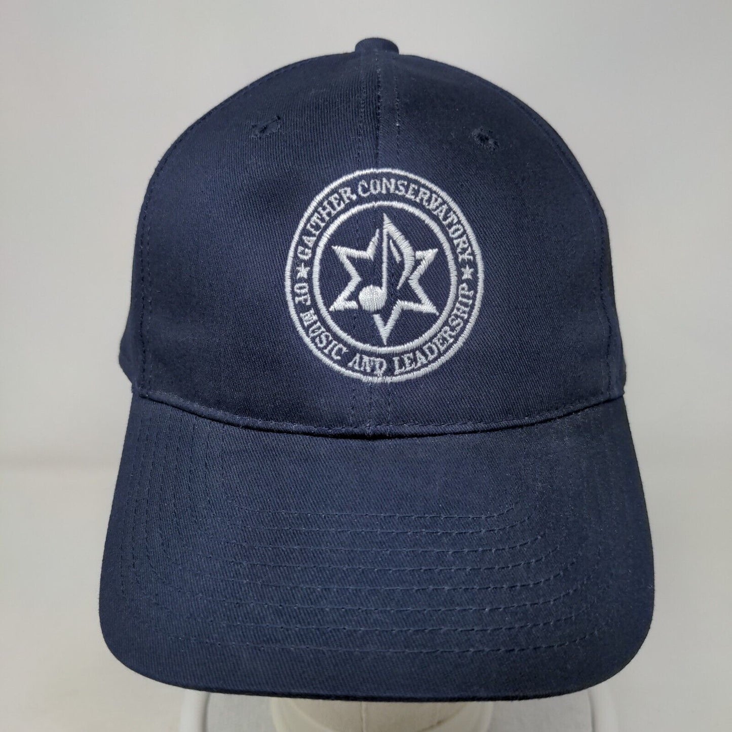 Gaither Conservatory Music And Leadership Strapback Hat Blue Adult 6 Panel