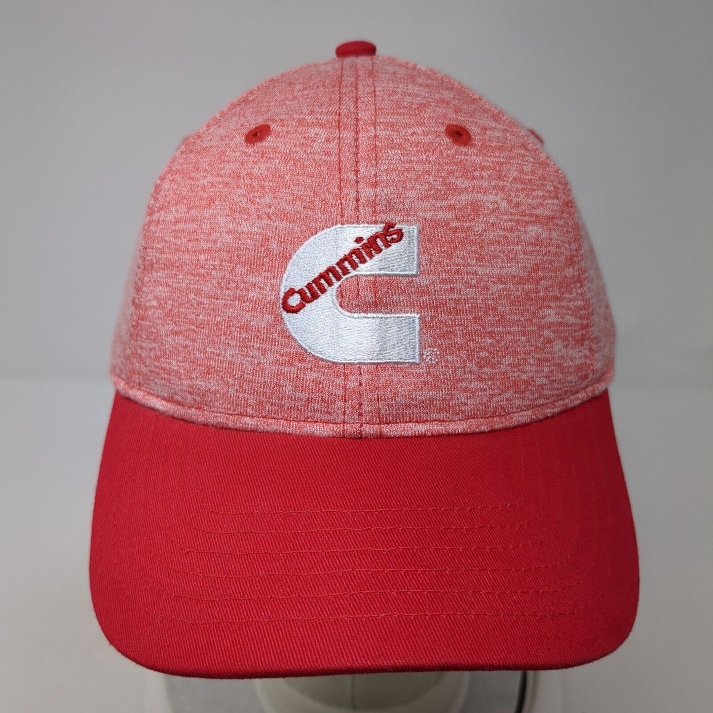 Cummins Snapback Hat Red One Size Adjustable Embroidered Vent Holes