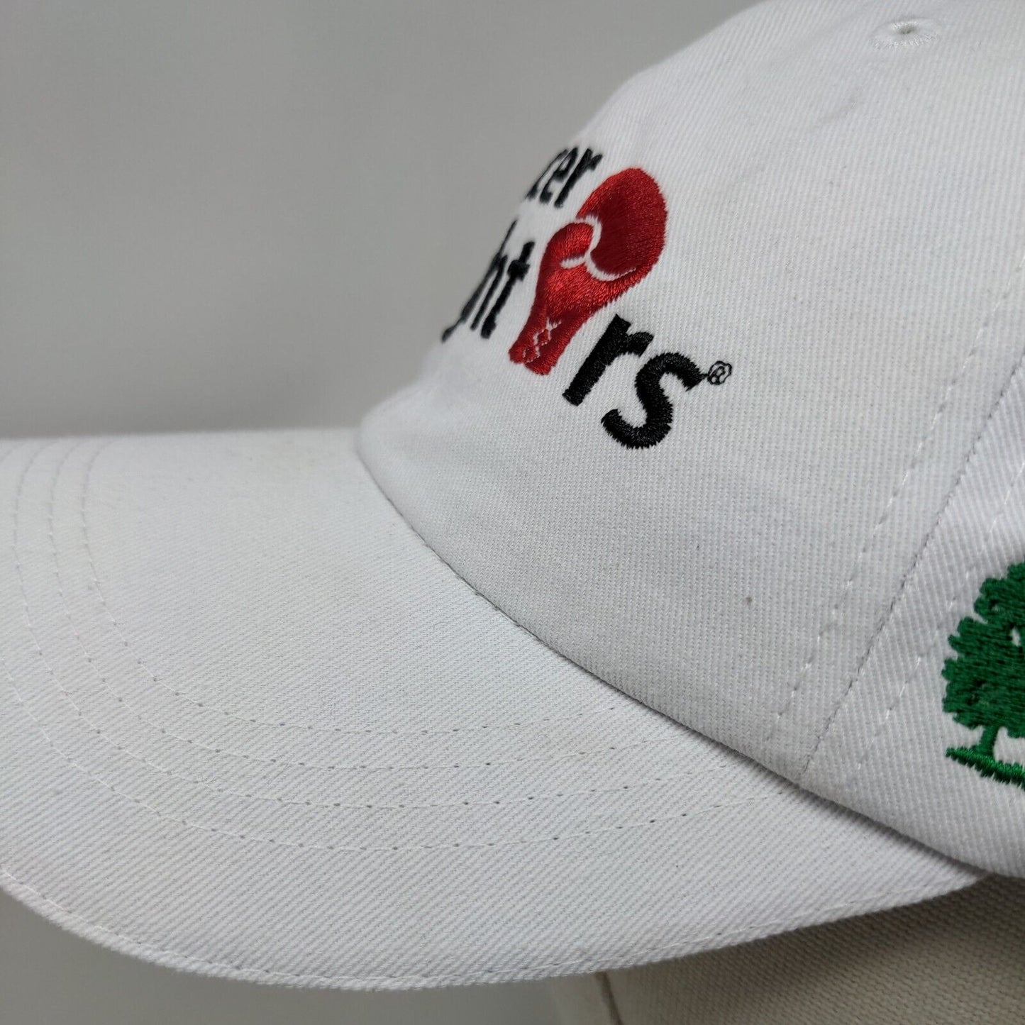 Cancer Fighters Strapback Hat White One Size Adjustable Embroidered 6 Panel