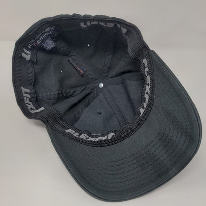 Cinder Fitted Hat Black L/XL Flex Fit Embroidered 6 Panel Port Authority