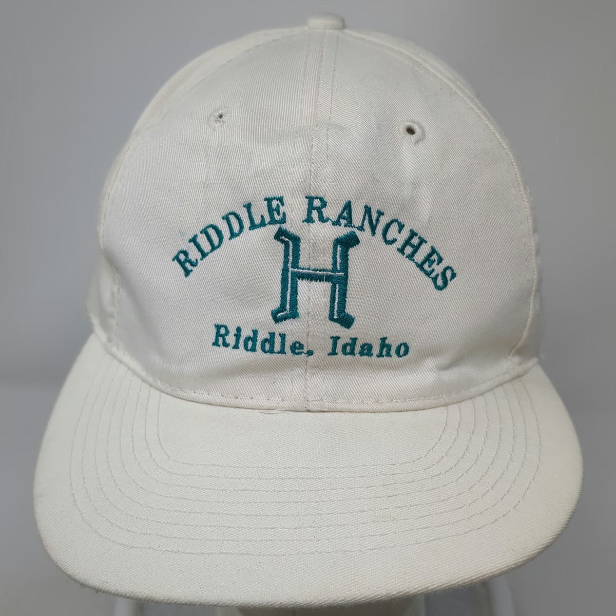 Otto Snapback Hat White One Size Riddle Ranches Idaho Embroidered Graphic Cap
