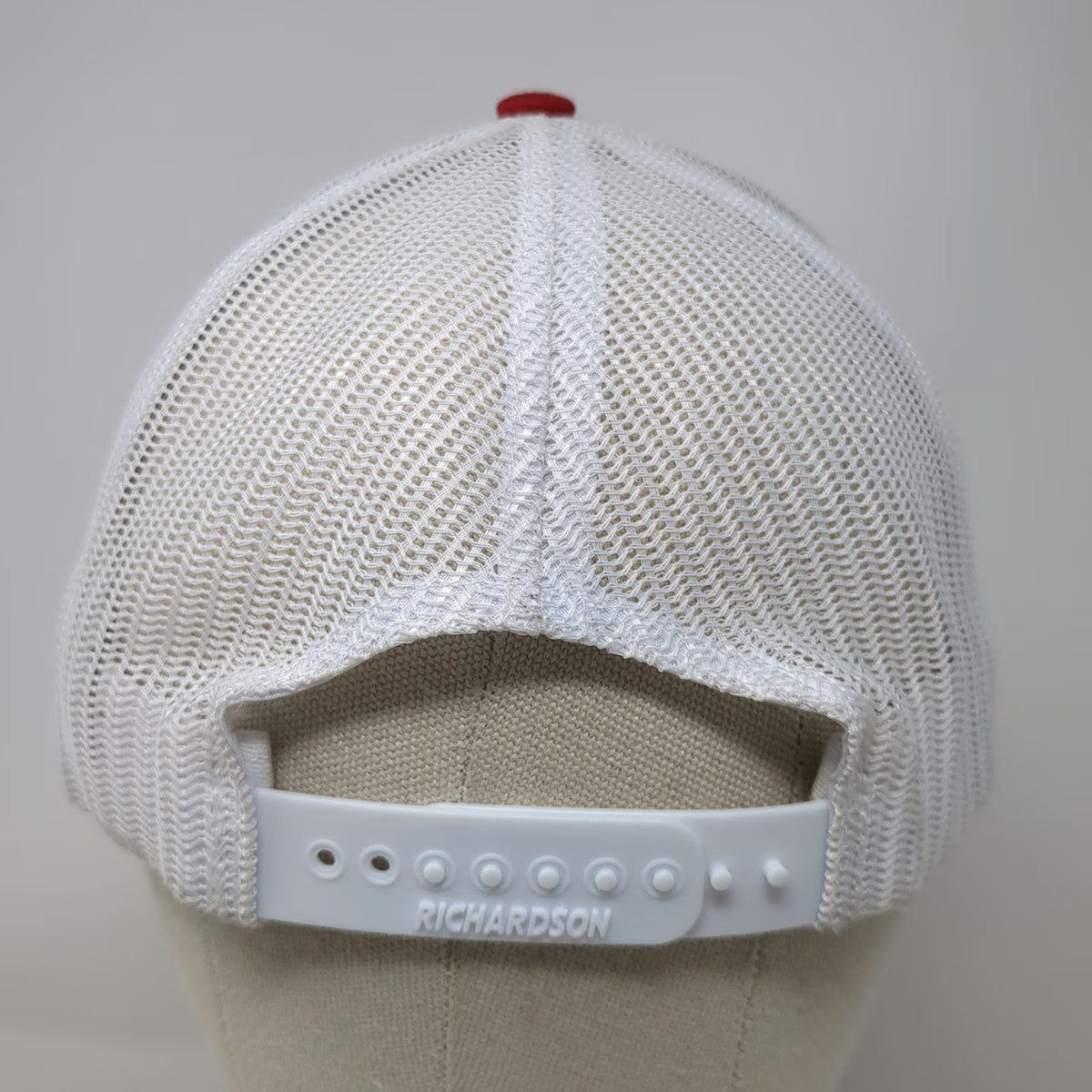 Richardson Trucker Hat Black Red White One Size D&B Supply Patch Mesh Snapback