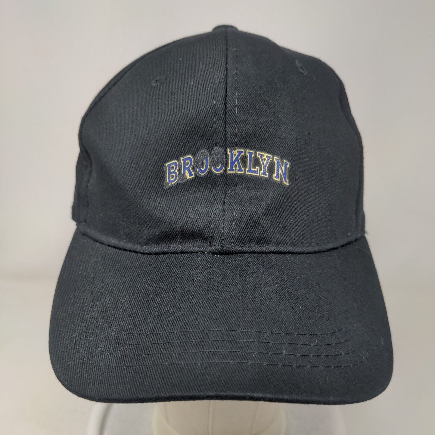 Brooklyn Slideback Hat Black One Size Adjustable Vented Holes 6 Panel GP Cotton