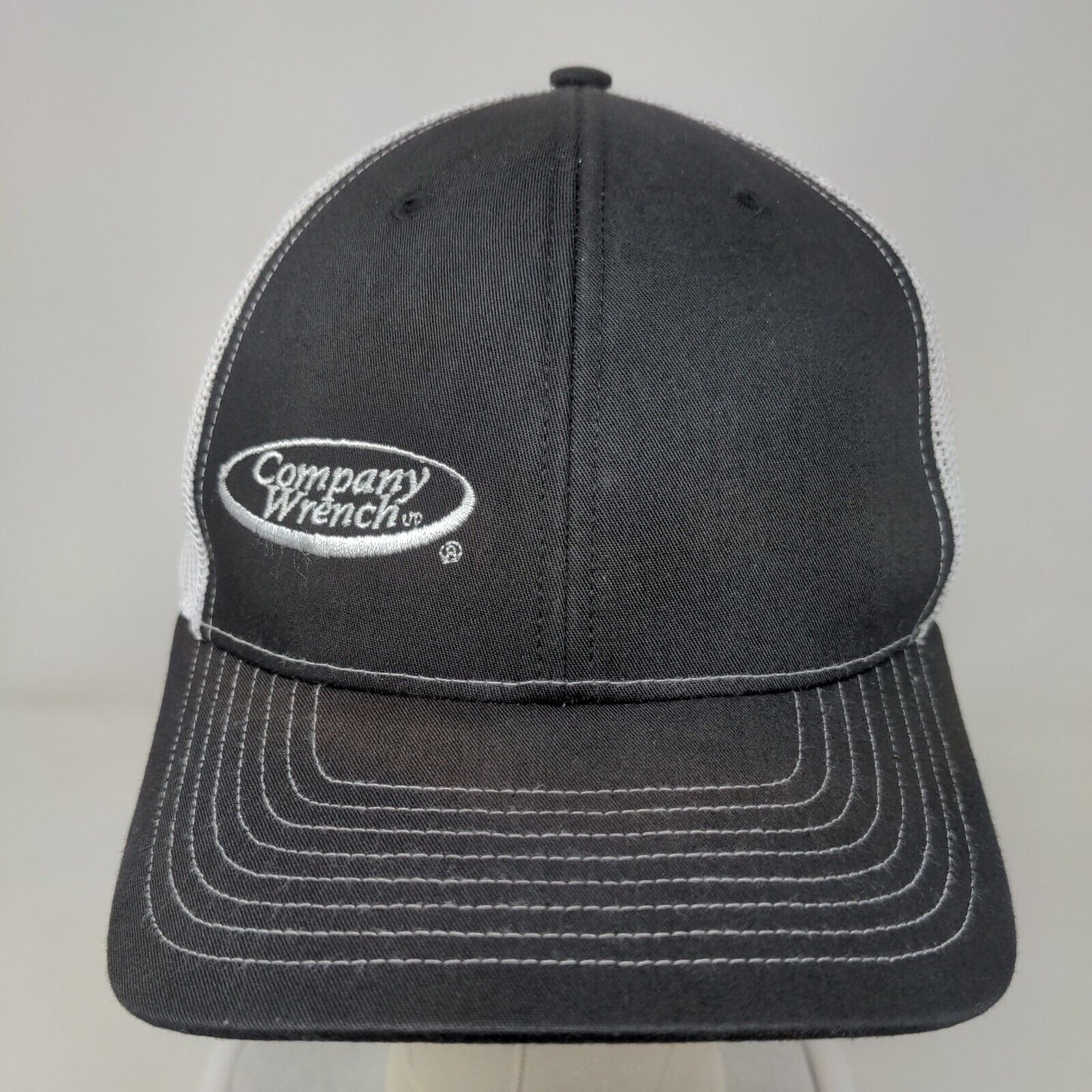 Company Wrench Snapback Mesh Back Trucker Hat Black One Size Colorblock