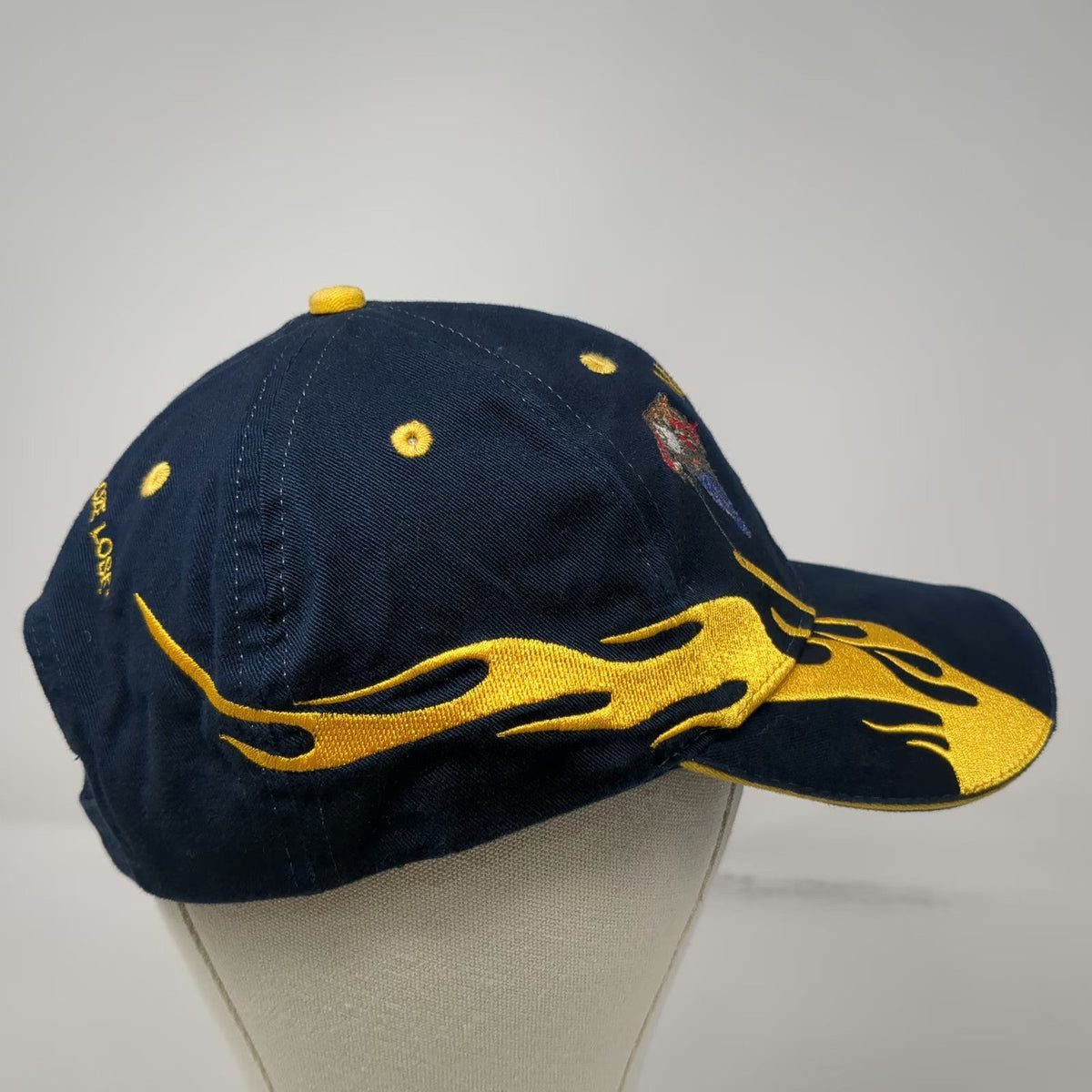 Otto Baseball Cap Blue One Size Magic Valley Truck Brokers Hat Flame Graphics