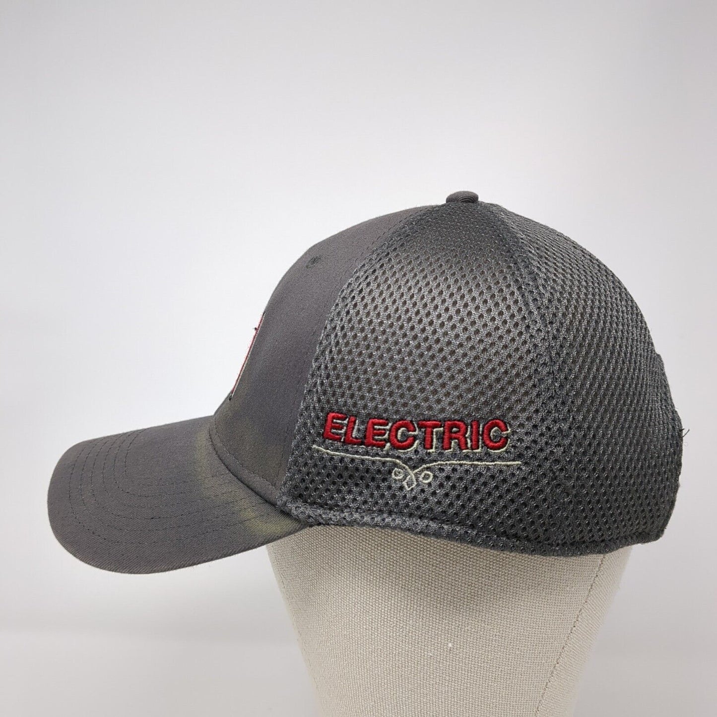 HH Electric Strapback Mesh Back Hat Gray One Size Solid Comfy Fit Otto