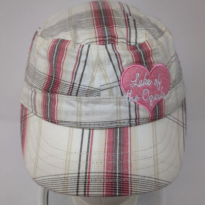 Lake of The Ozarks Cadet Army Cap Multicolor OS Adjustable Plaid American Crown