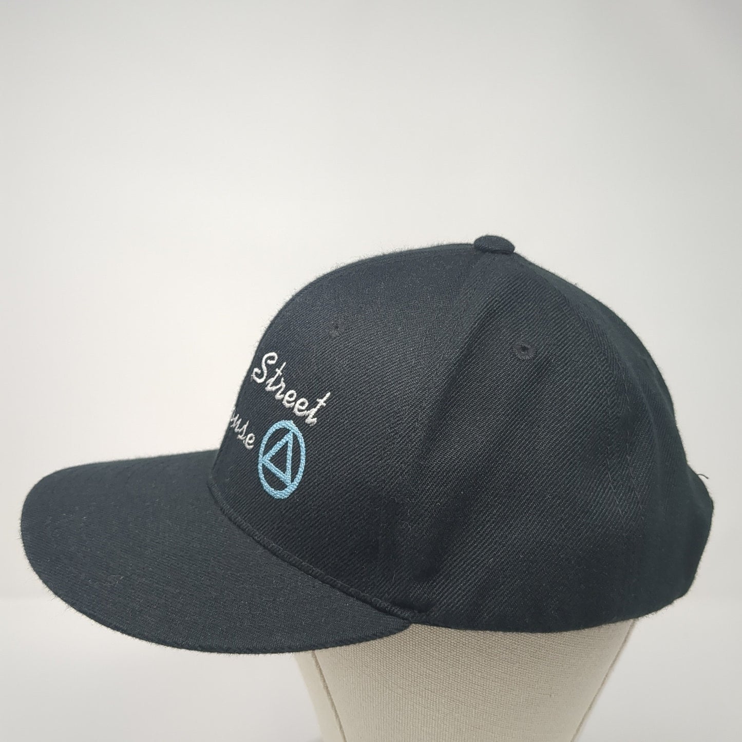 Maple Street House Snapback Hat Black One Size Adjustable Embroidered
