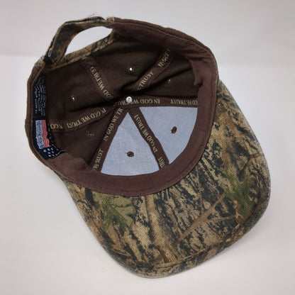 God & Country Strapback Hat Brown OSFA Adjustable Embroidered Freedom Rock Point