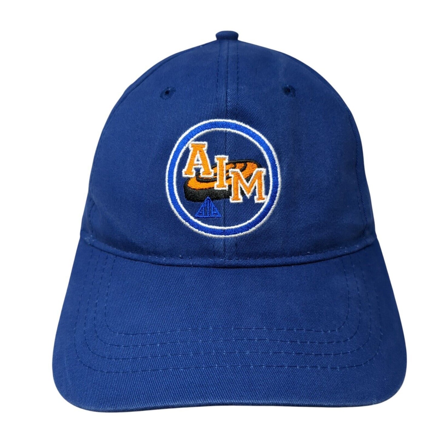 AIM Coach Strapback Hat Blue One Size Adjustable Embroidered Cap America