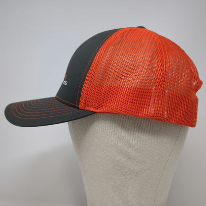 Richardson Trucker Hat Gray Orange One Size Mesh Snapback Ray-Mont Logistics