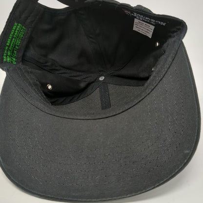 Jackson Hole Baseball Cap Black OSFM Strapback Organic Cotton Canvas Hat Bronco