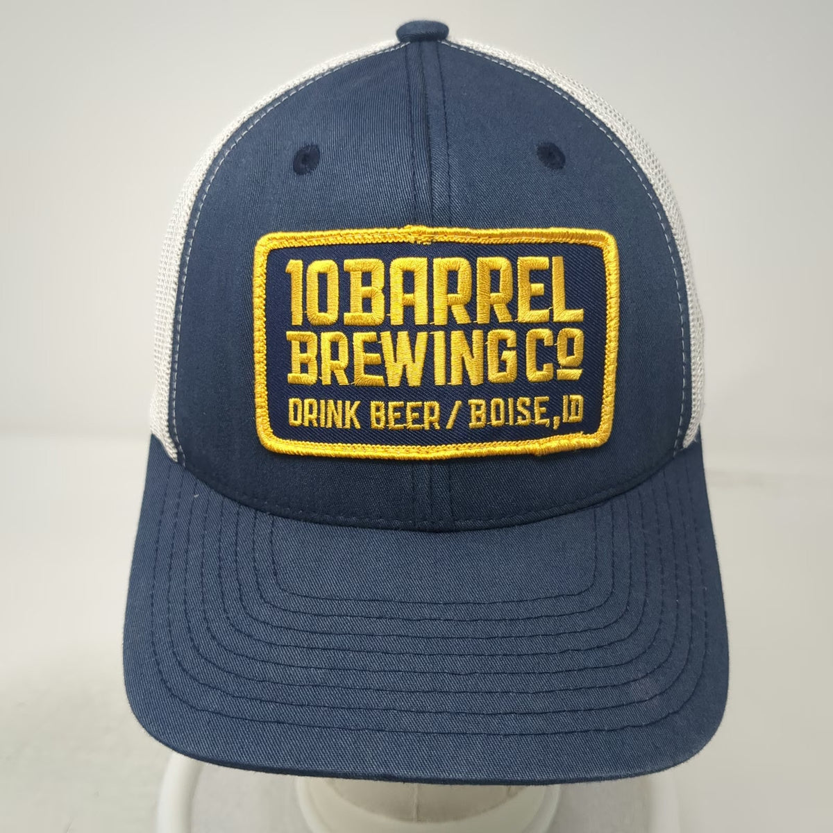 Yupoong Trucker Hat Blue One Size 10 Barrel Brewing Co Boise ID Mesh Snapback