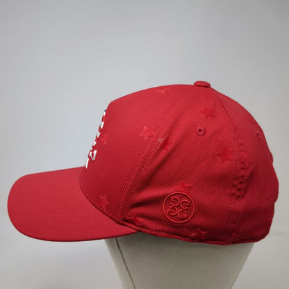G/FORE 5 Panel Red One Size Hat Skull Crossbones American Flag Tonal Stars