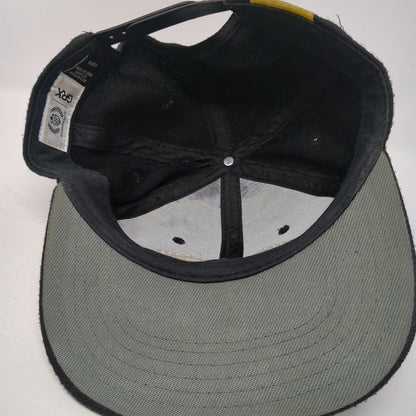 GRX Snapback Black One Size GoldRush Rally Embroidered Shield Laurel Wreath Hat