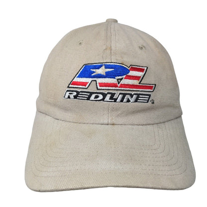 RedLine Men's Slideback Hat Tan Size OSFA Embroidered Patriotic Logo