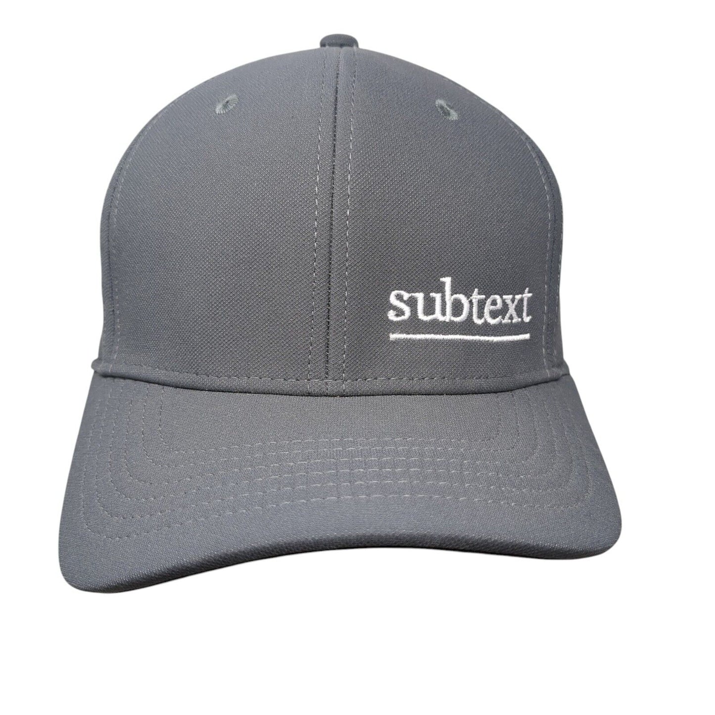 Subtext Fitted Hat Gray M/L Nike Swoosh Classic99 Dri-Fit W/Tags