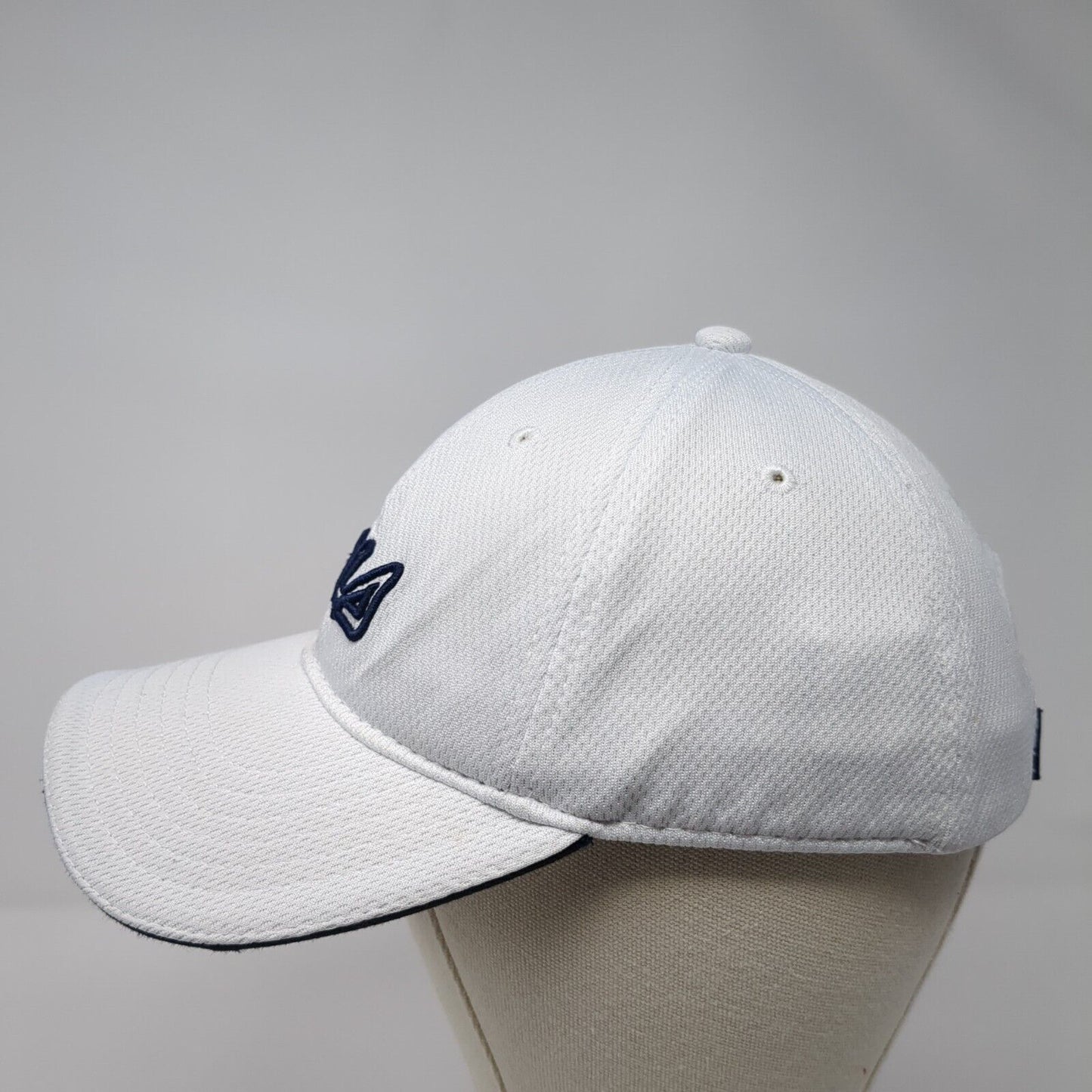 FILA Strapback Hat White One Size Adjustable Embroidered 6 Panel Polyester