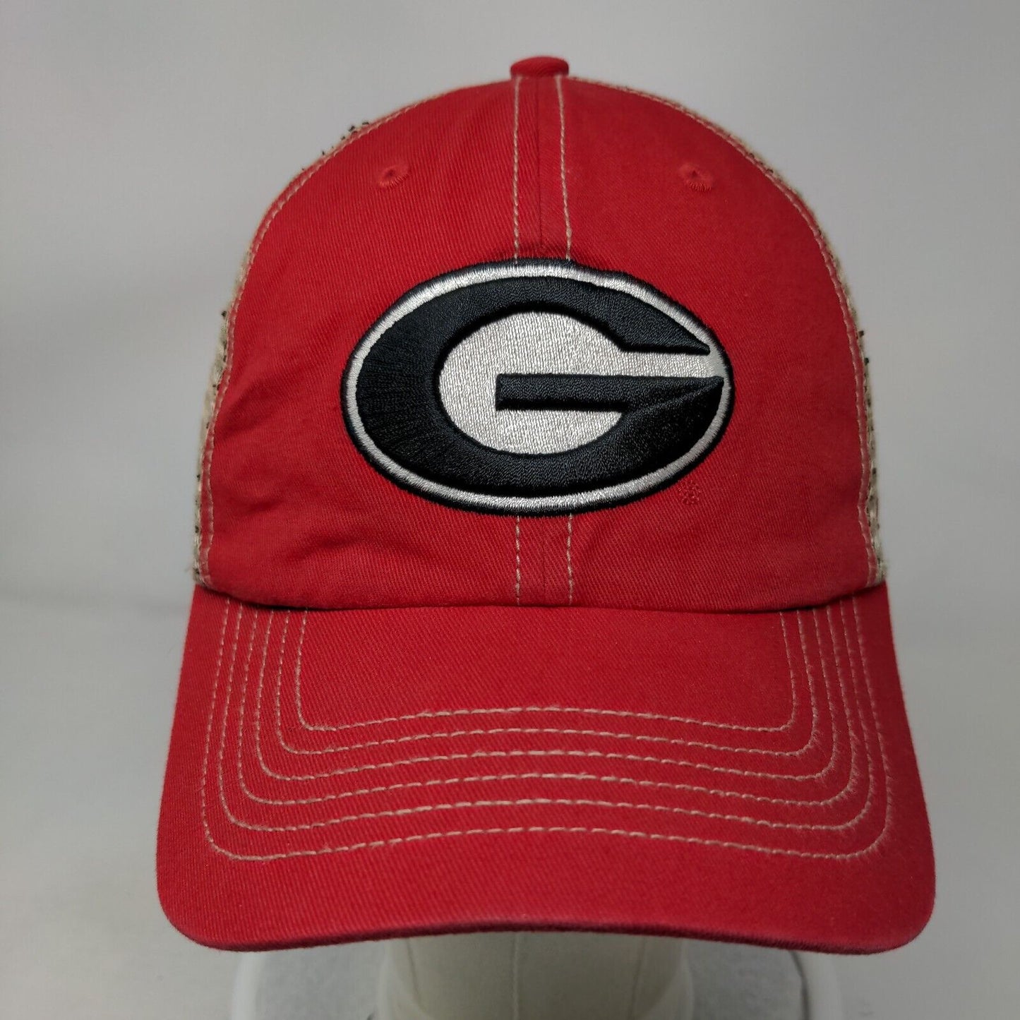 '47 Brand Georgia Bulldogs Snapback Mesh Back Trucker Hat Red OSFA NCAA