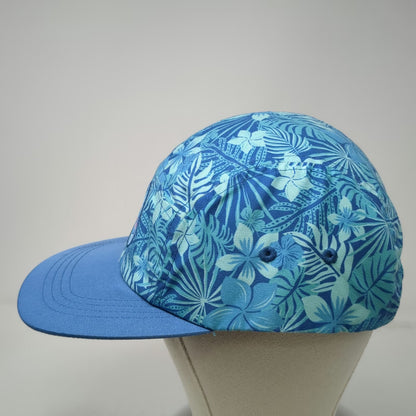 Disney 5 Panel Blue OSFM Hat Stitch Surf Chill Repeat Floral Tropical Snapback