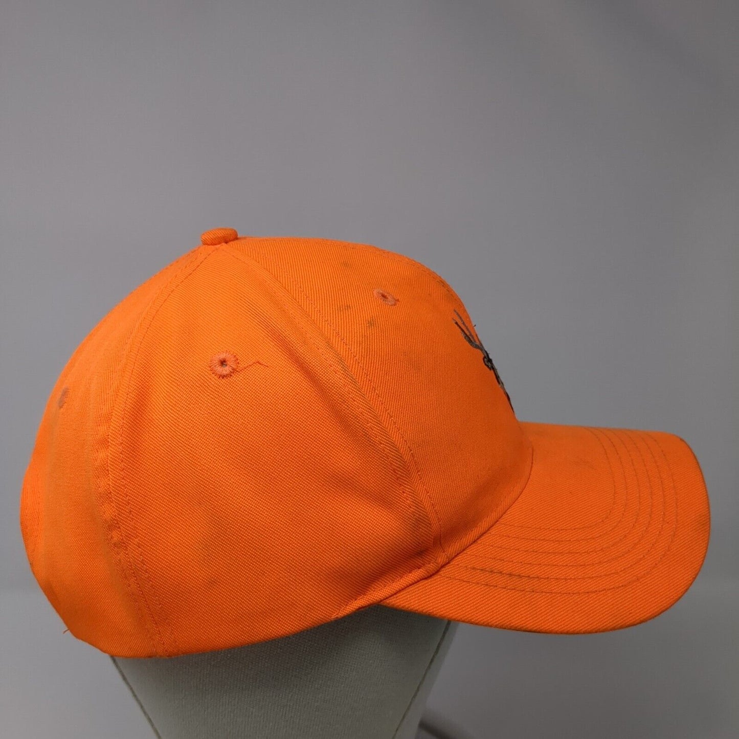 Deer Snapback Hat Orange One Size Solid Adjustable Hunting Outdoor Cap
