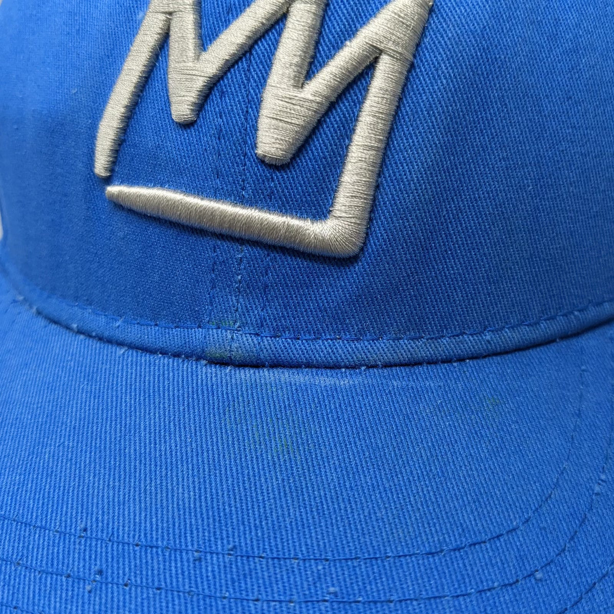 Mammoth Mountain Snapback Hat Blue One Size Ski Trail Map Crown Logo Graphic