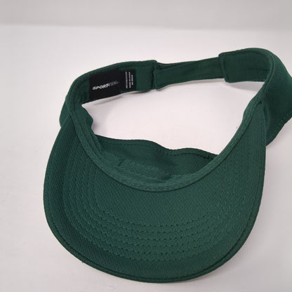 Sport-Tek Golf Sun Visor Hat Green One Size Adjustable Lightweight Blank
