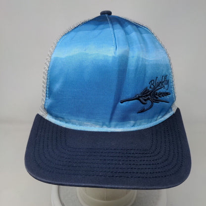 Blackfly Snapback Mesh Back Trucker Hat Blue One Size Embroidered Legacy