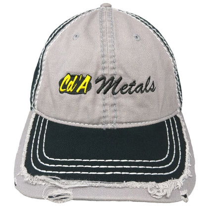 Otto Baseball Cap Gray Black One Size Cd'A Metals Logo Contrast Stitching Hat