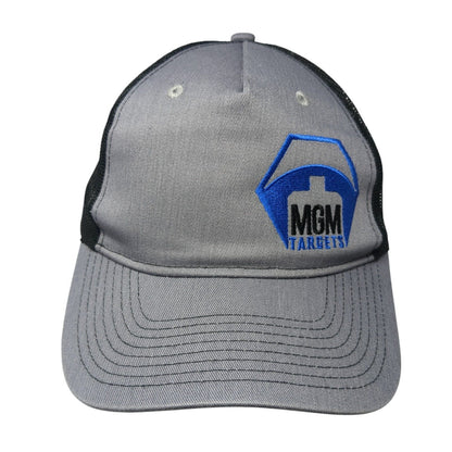 MGM Targets Snapback Trucker Hat Gray OS Adjustable Mesh Back Port Authority