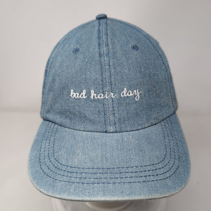 Bad Hair Day Strapback Hat Blue OSFM Adjustable Embroidered David and Young