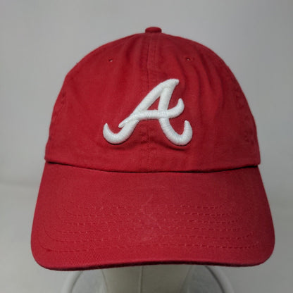 New Era Men's Slideback Hat Red OSFA Embroidered Atlanta Braves Logo Cotton