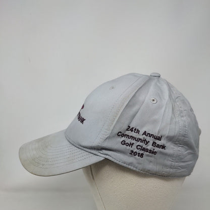 Community Bank Strapback Hat Gray OSFM 6 Panel Nike Legacy91 Dri-Fit
