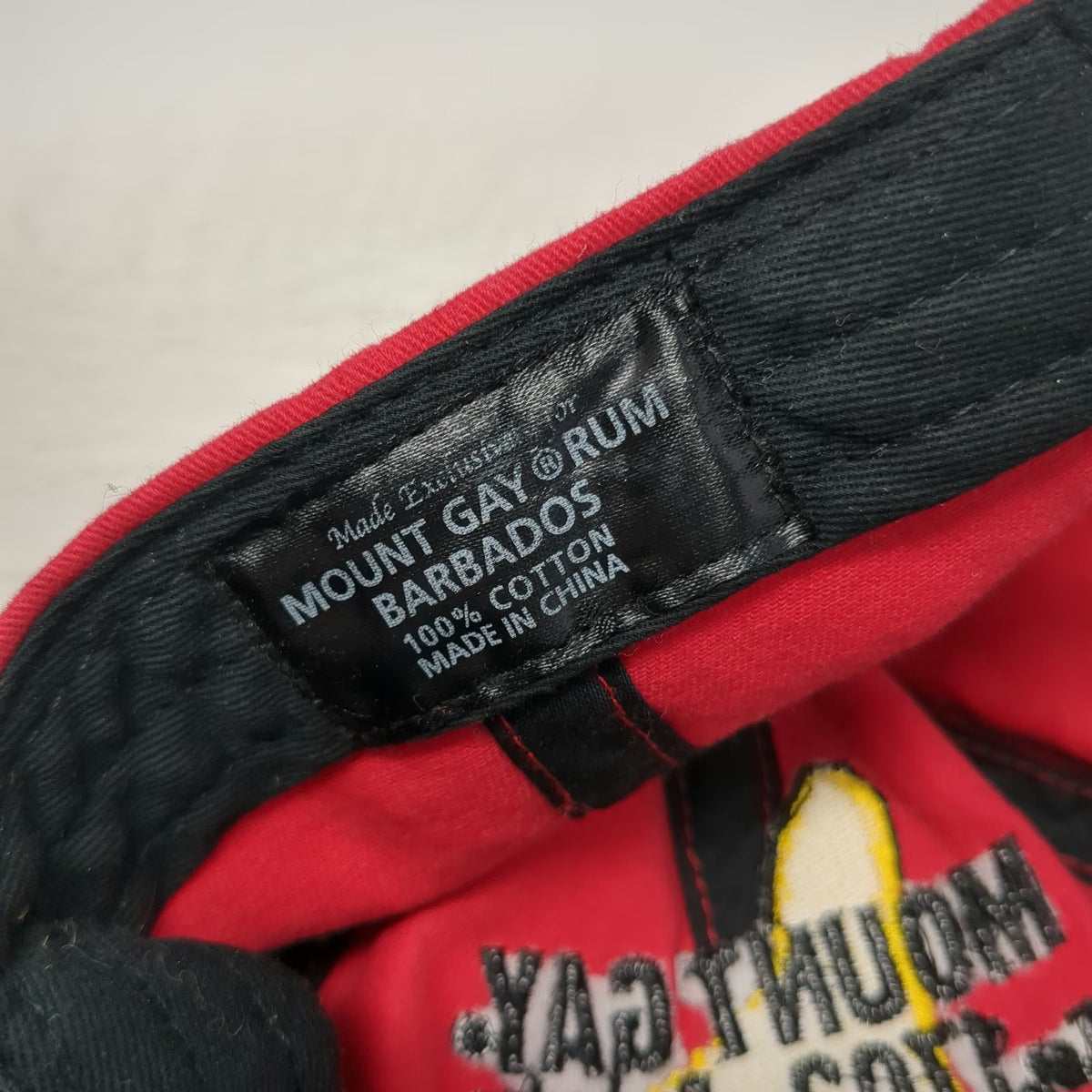 Mount Gay Rum Baseball Cap Red One Size BVI Spring Regatta 2019 Barbados Map Hat