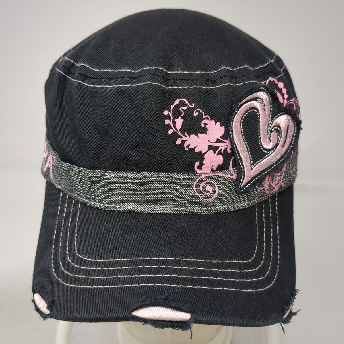 Main Gate Army Cap Black Pink OSFM NHRA National Hot Rod Association Heart Hat
