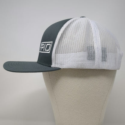 Pacific Headwear Trucker Hat Gray White One Size FPID Mesh Back Snapback 104C