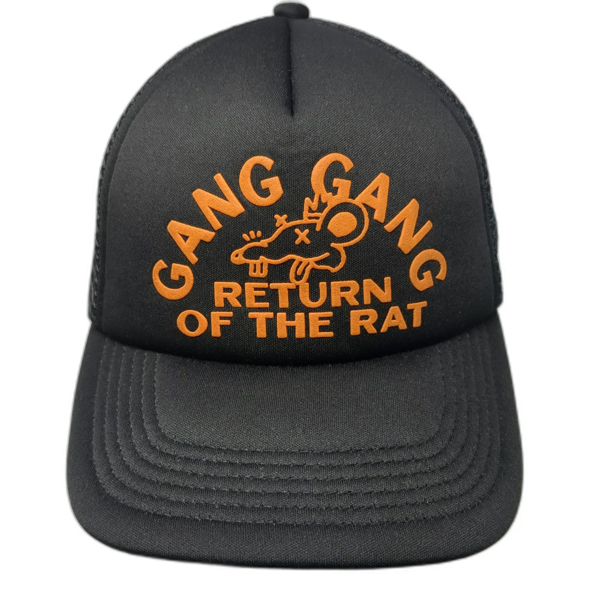 Theo Von Trucker Hat Black Orange One Size Gang Return Of The Rat Snapback Mesh