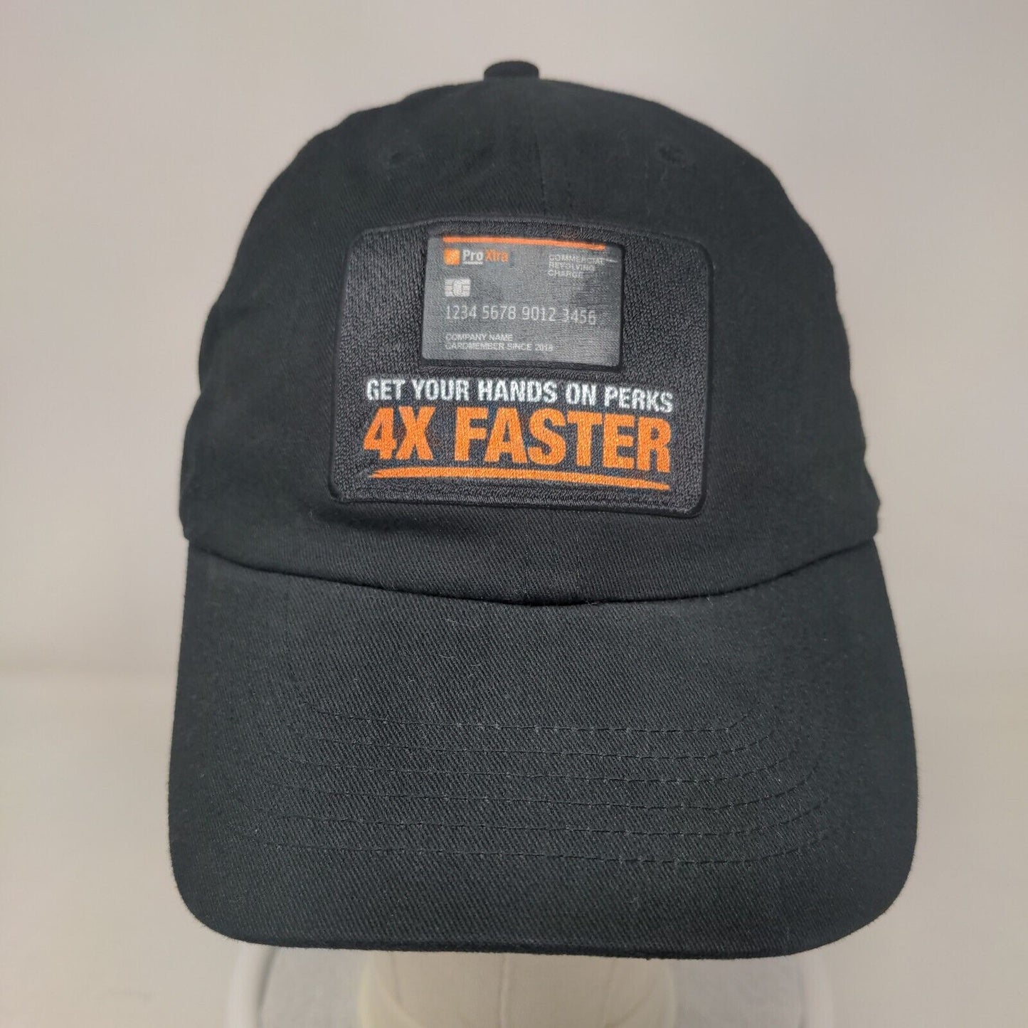 Home Depot Pro Xtra Hands On Perks 4X Faster Slideback Hat Black One Size