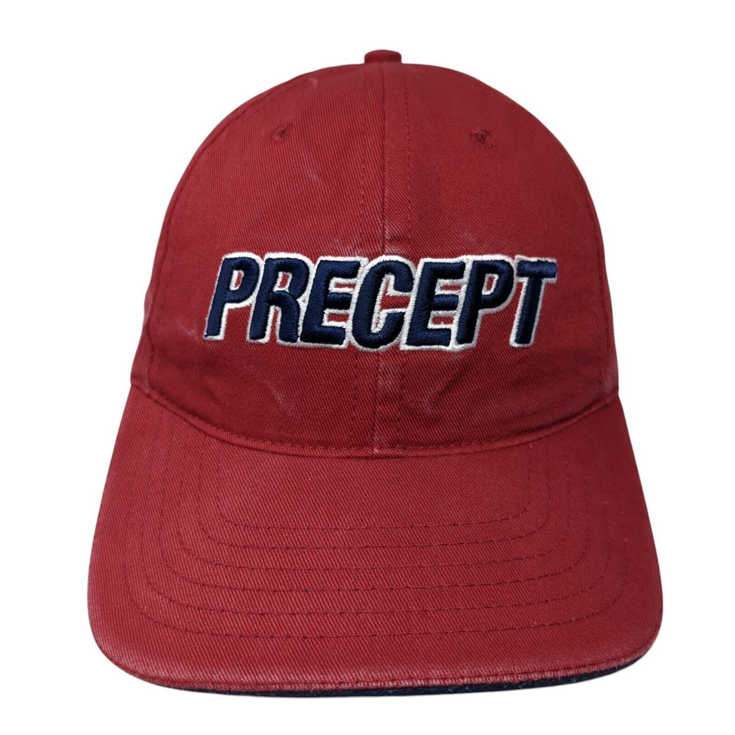 Precept Slideback Hat Red One Size Adjustable Embroidered 6 Panel