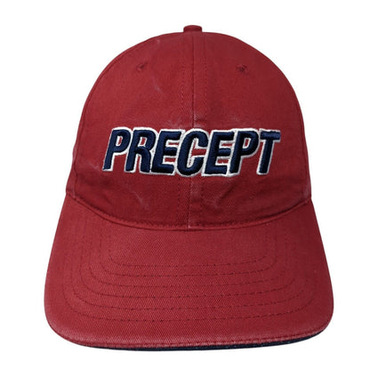 Precept Slideback Hat Red One Size Adjustable Embroidered 6 Panel