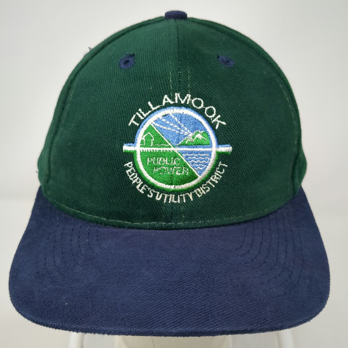 Otto Baseball Cap Green Blue OSFM Tillamook Public Power People's Utility hat