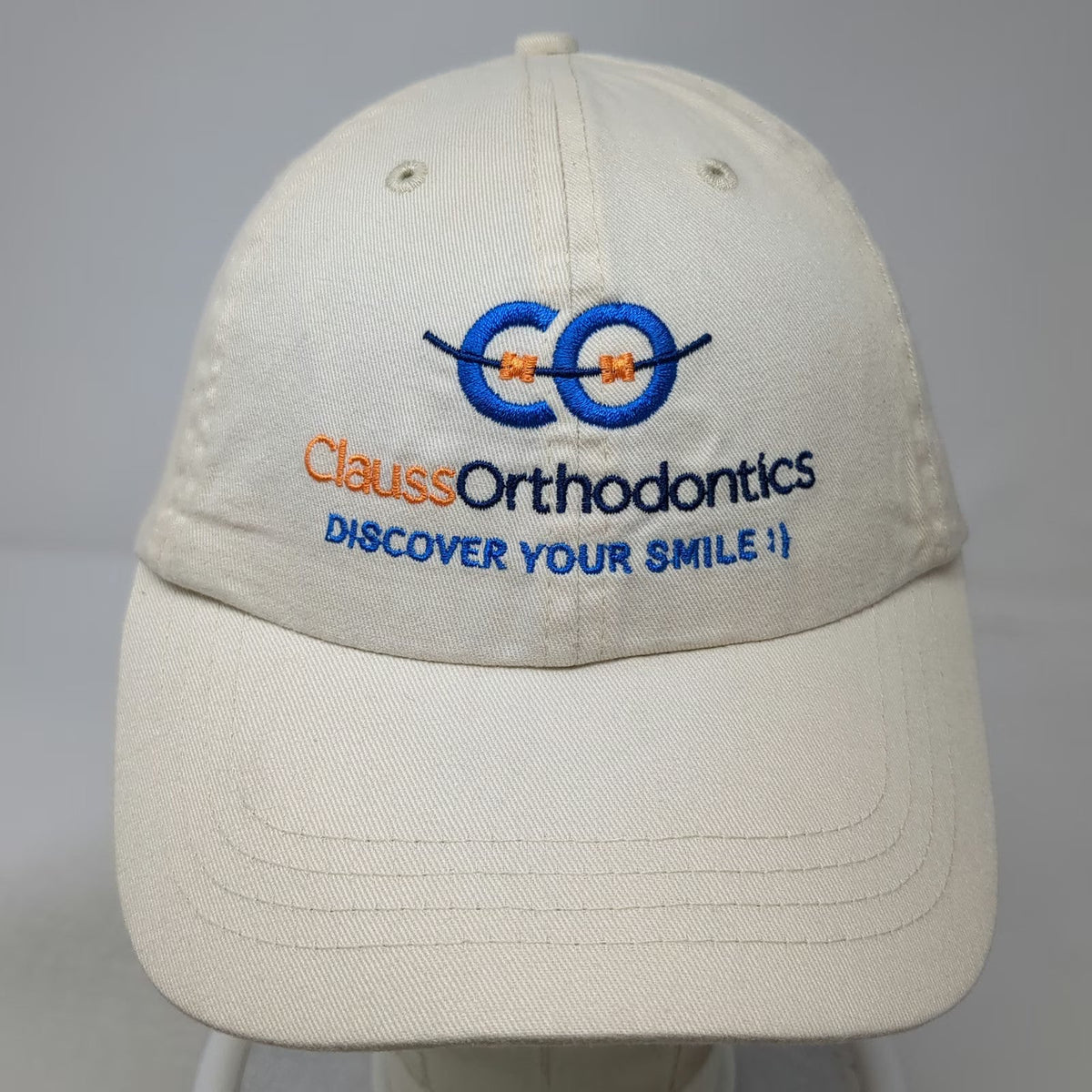BOROUGH Baseball Cap Beige One Size Clauss Orthodontics Strapback Cotton Hat