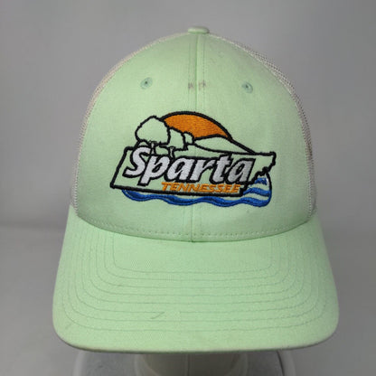 Sparta Tennessee Snapback Trucker Hat Green M/L Embroidered Mesh Back Richardson
